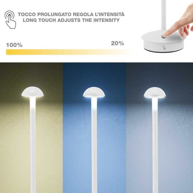 Beper Rechargeable Table Lamp Slim White