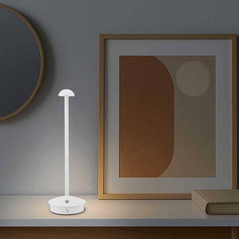 Beper Rechargeable Table Lamp Slim White