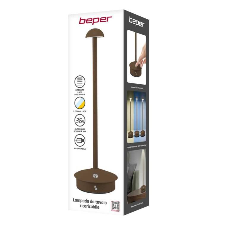 Beper Rechargeable Table Lamp Slim Corten