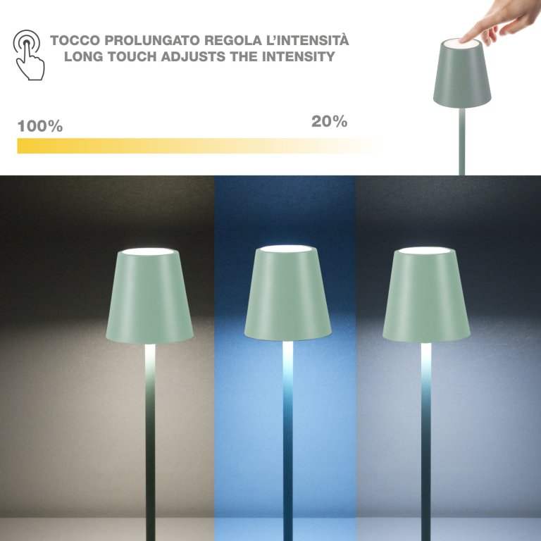 Beper Rechargeable Table Lamp Aura Sage Green