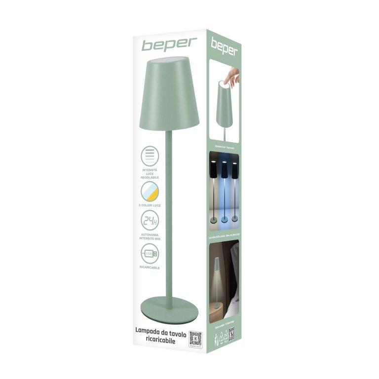 Beper Rechargeable Table Lamp Aura Sage Green