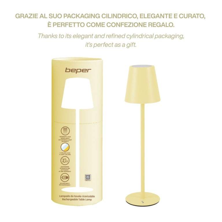 Beper Rechargeable Table Lamp Aura Vanilla