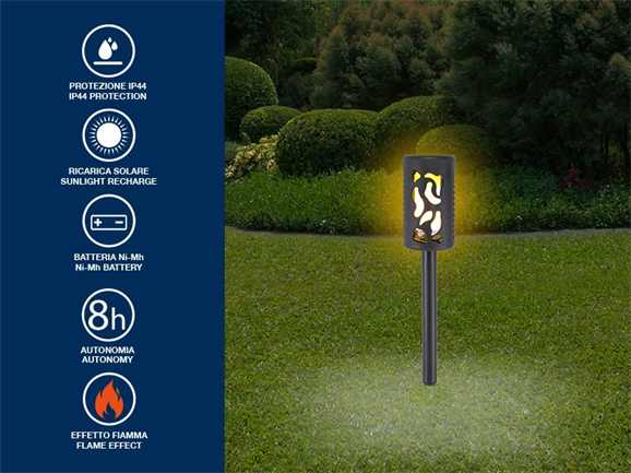 Beper Solar Cylinder Lamp Flame Effect