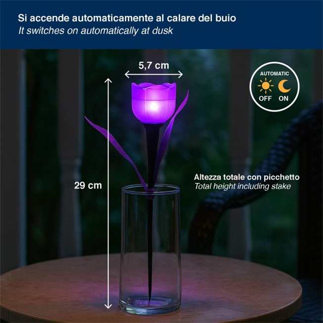 Beper Solar Lights Tulipano Set Of 4
