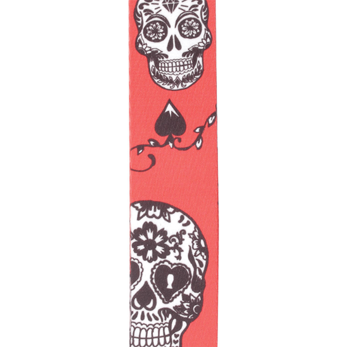 D’Addario Polyester Red Sugar Skulls Guitar Strap