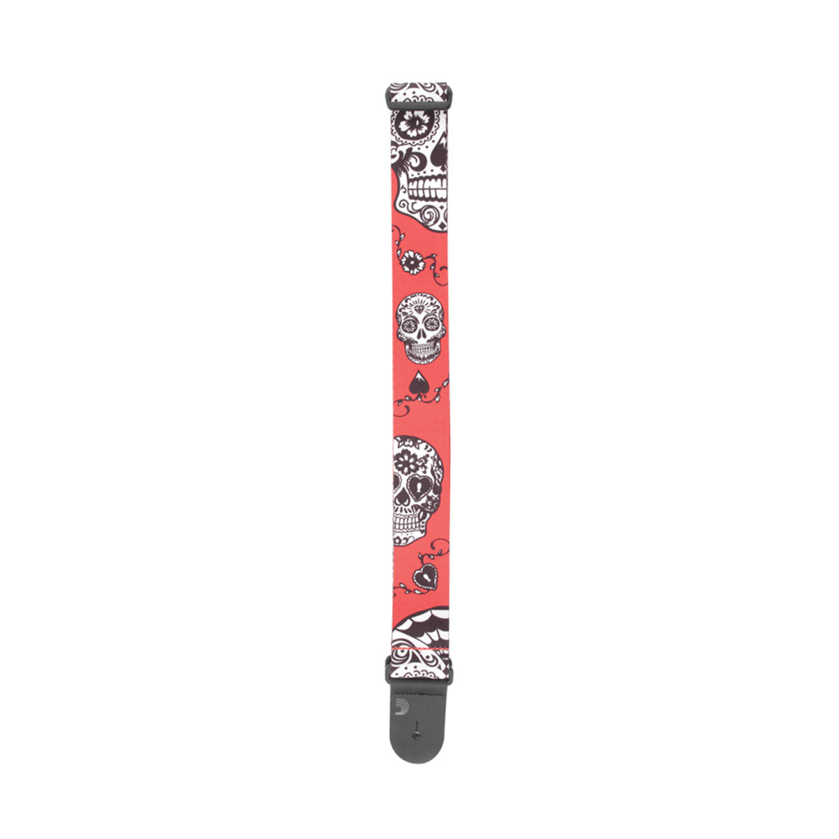D’Addario Polyester Red Sugar Skulls Guitar Strap