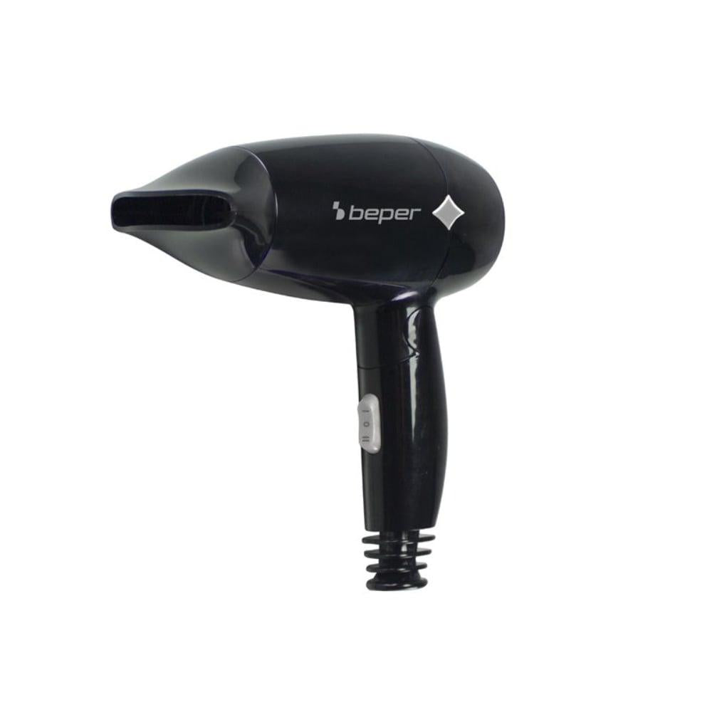 Beper Travel Hair Dryer, 1200W, Foldable Hair Dryer, 3 Temperatures, 2 Speeds, Small And Lightweight Hair Dryer, Black