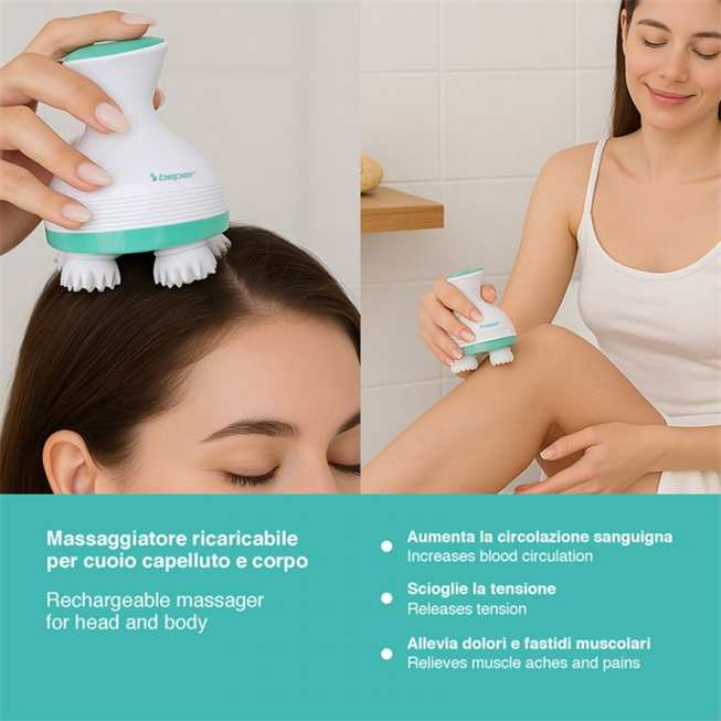 Beper Rechargeable Head And Body Massager