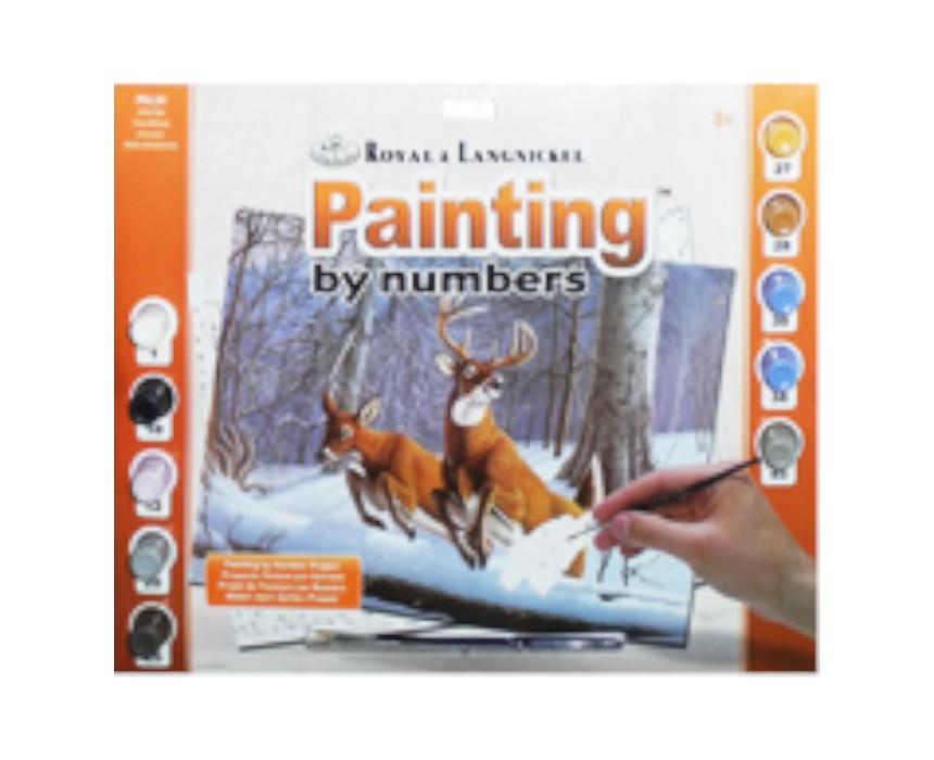 White Tails Painting by Numbers
