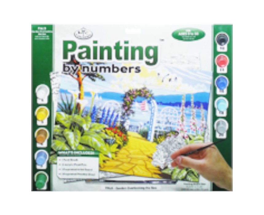 Garden Over Looking Sea Painting by Numbers