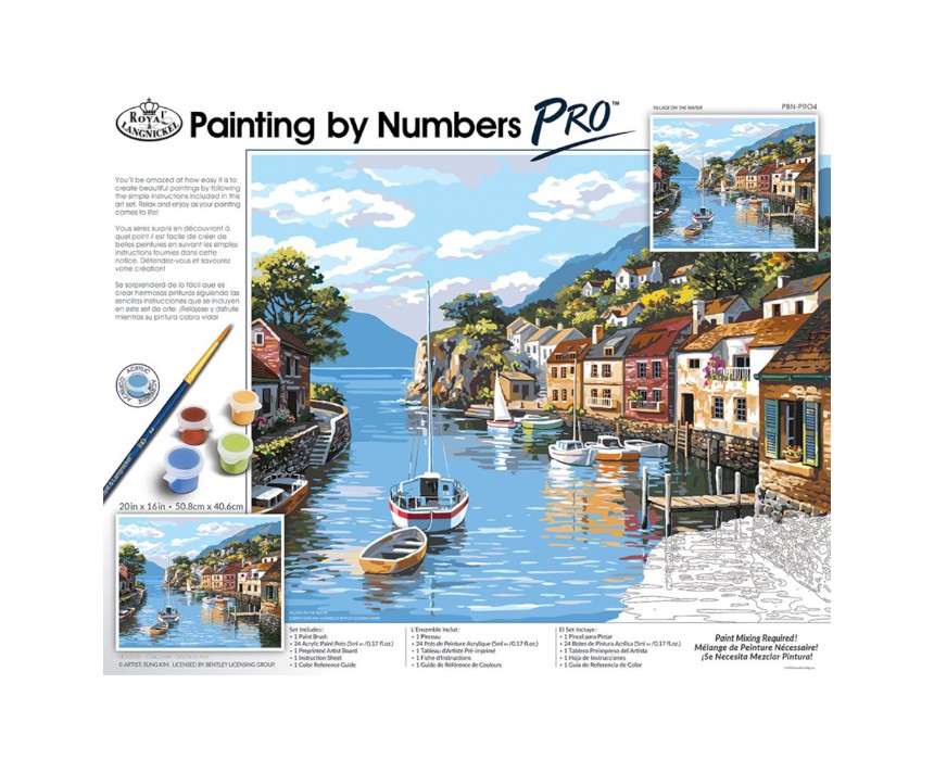 Painting by Numbers Kit Village on the Water