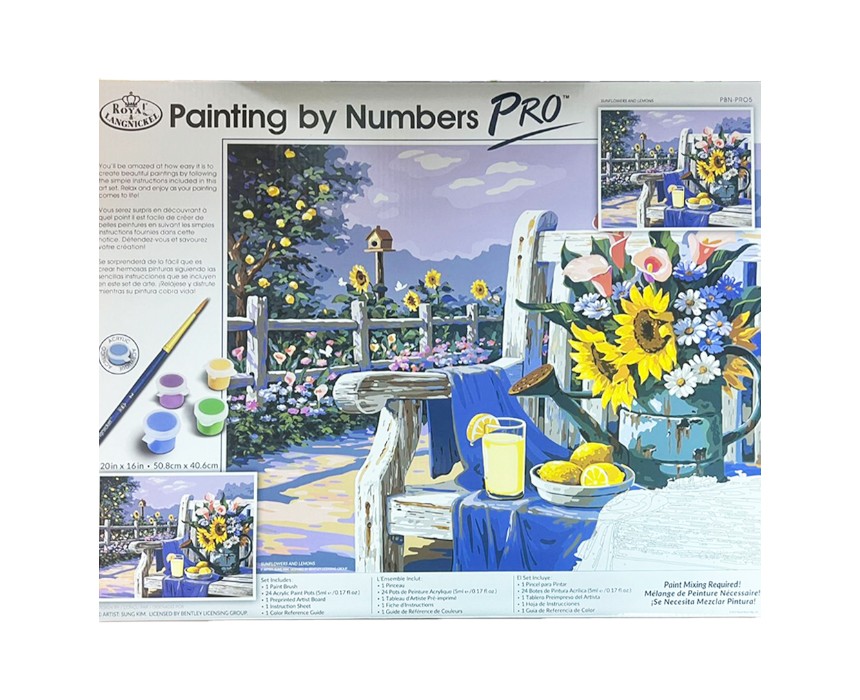 Painting by Numbers Kit Sunflower and Lemon