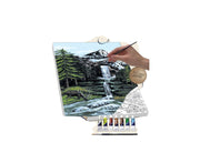 Mountain Waterfall Painting by Numbers