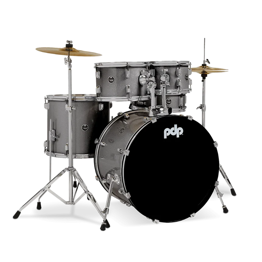 PDP CENTERstage 5-Piece Complete Drum Kit 22", Silver Sparkle