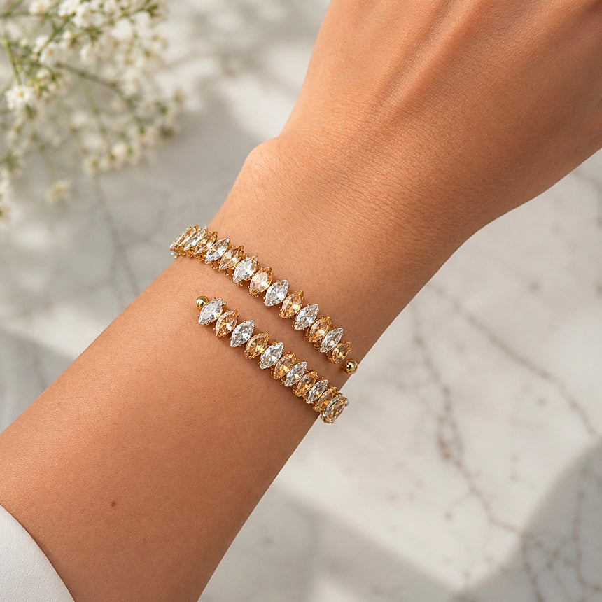 Stainless Steel Elastic Tennis Bracelet