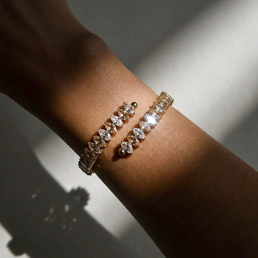 Stainless Steel Elastic Tennis Bracelet