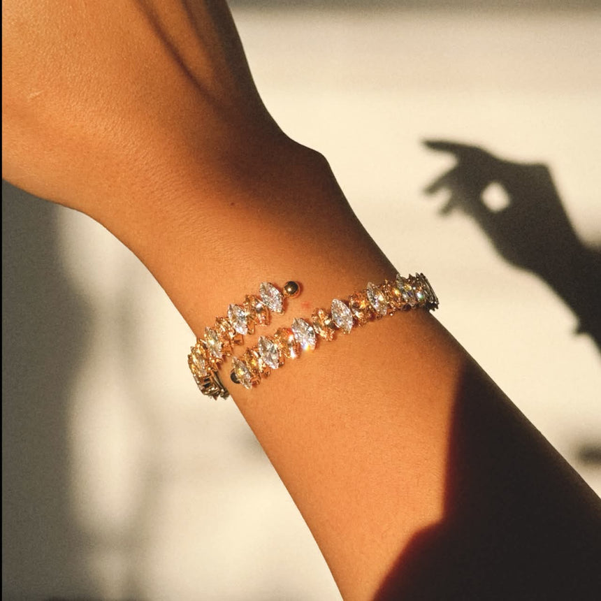 Stainless Steel Elastic Tennis Bracelet