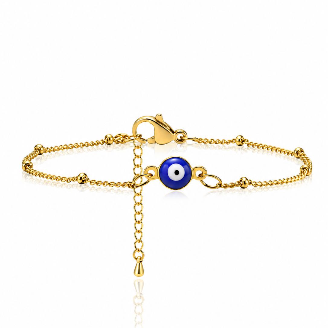 Minimal Blue Protection Eye Bracelet