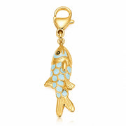 Blue Flow Fish Charm