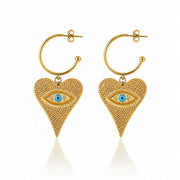 Protection Eye Heart Earrings