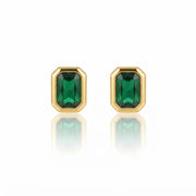 Emerald Green Stud Earrings