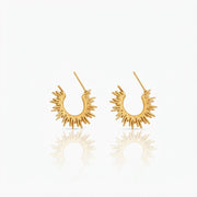 Sun Ray Earrings - Gold