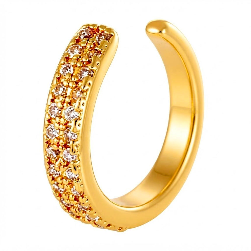Skyline Thin 2 Sided Ear Cuff Gold - 1 Piece