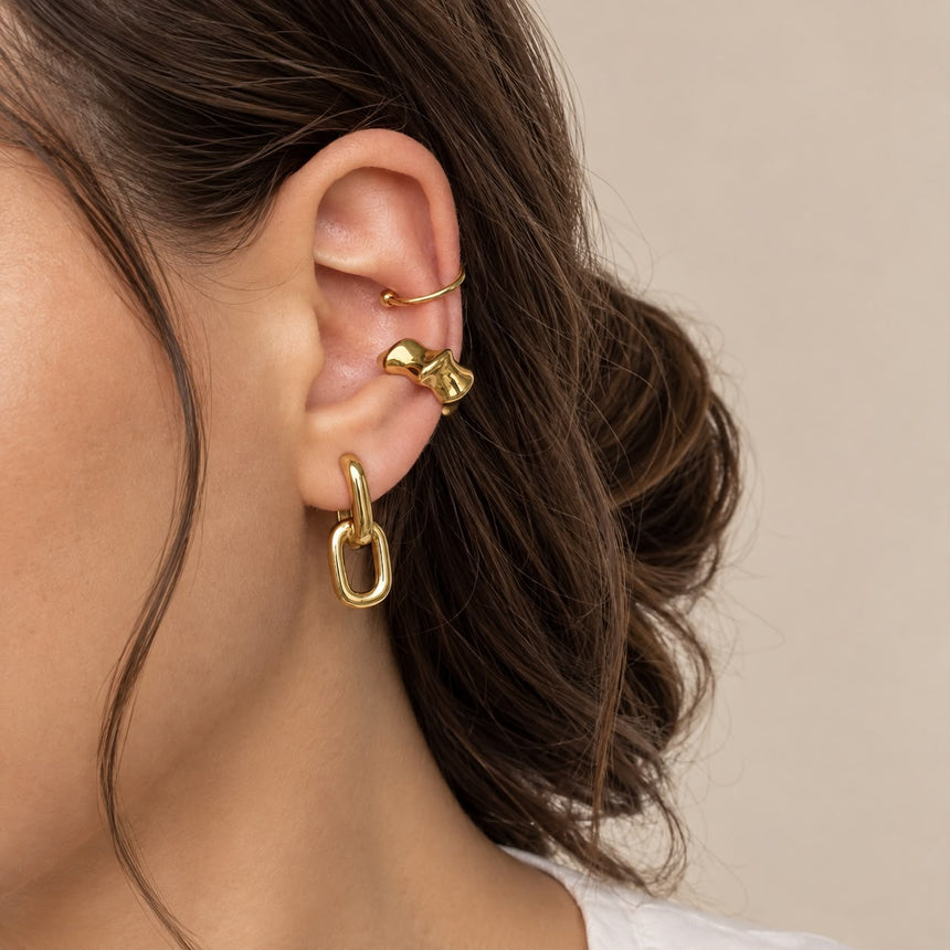 Ring Minimal Ear Cuff - 1 Piece