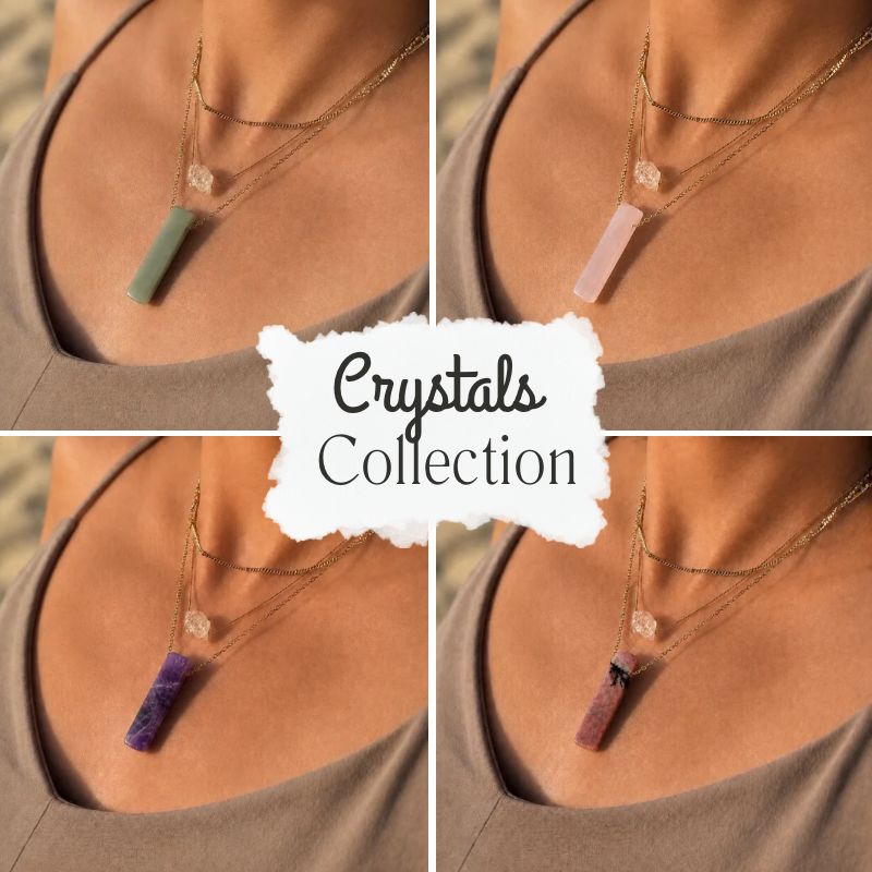 Rose Quartz Double Layer Natural Stone Necklace