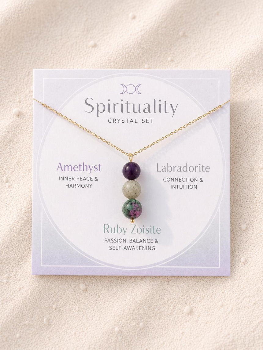 Healing Energy Crystals Natural Gemstones Necklace