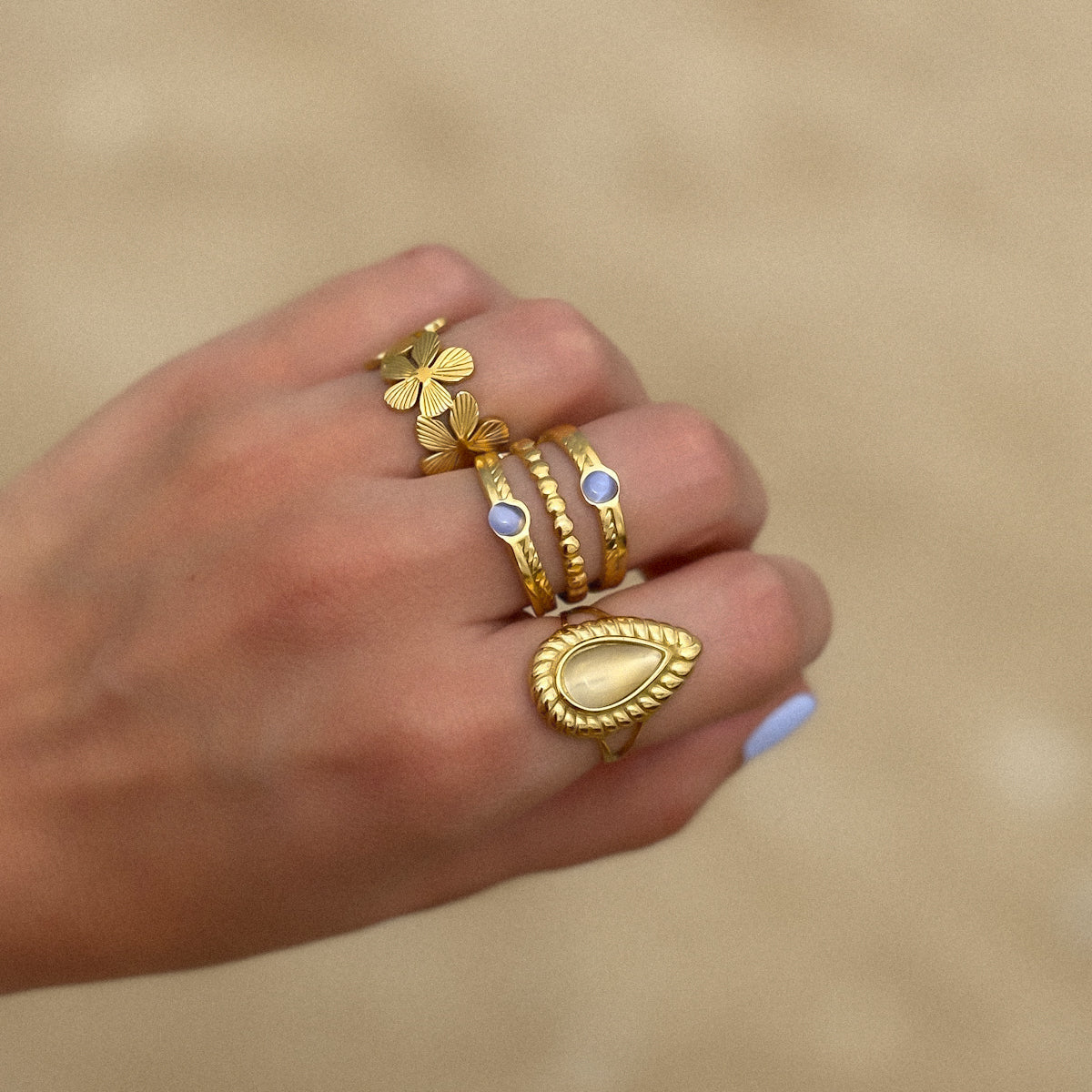 Dune Whisper Adjustable Ring