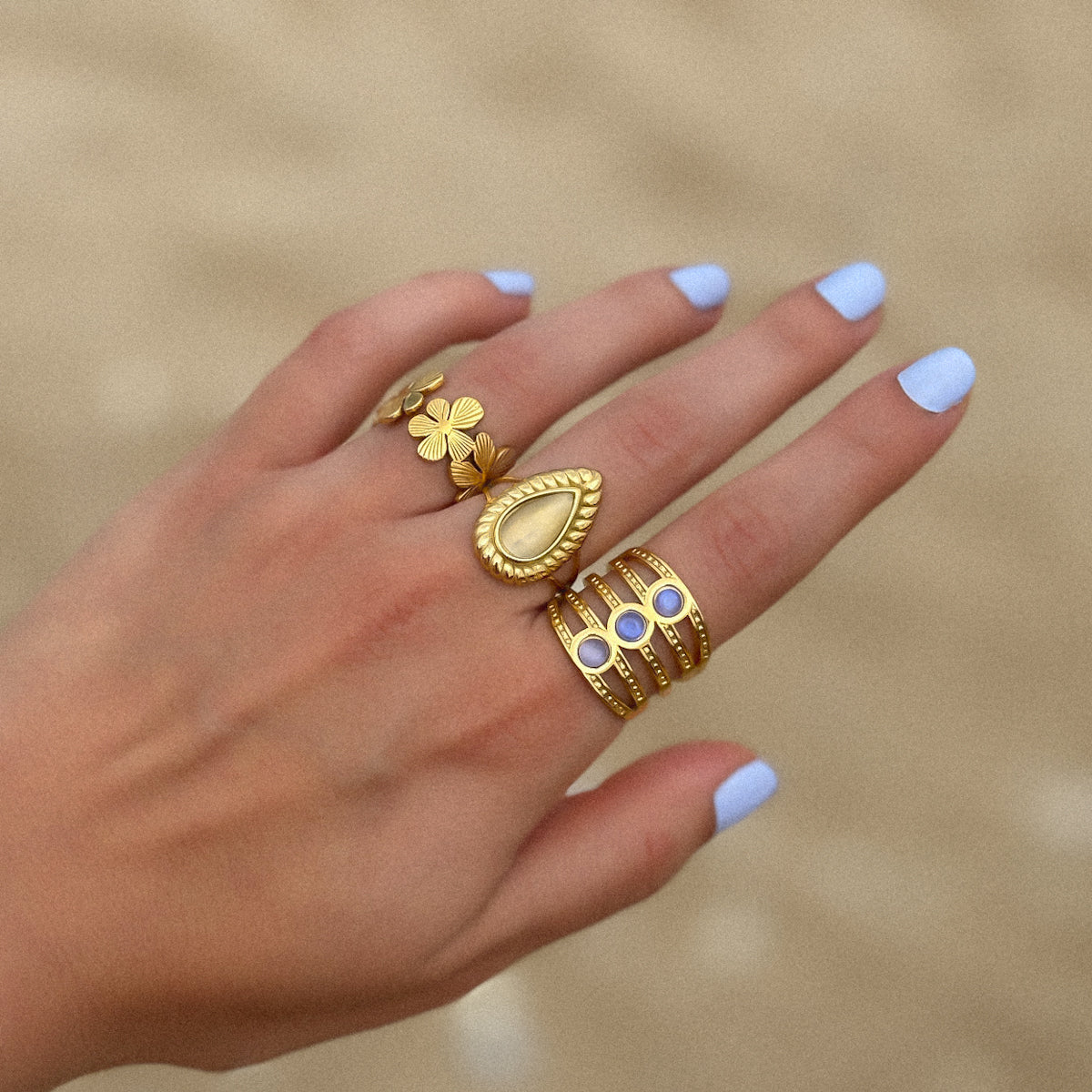 Dune Whisper Adjustable Ring
