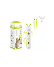 Interactive electric cat toy tower with kitten playing