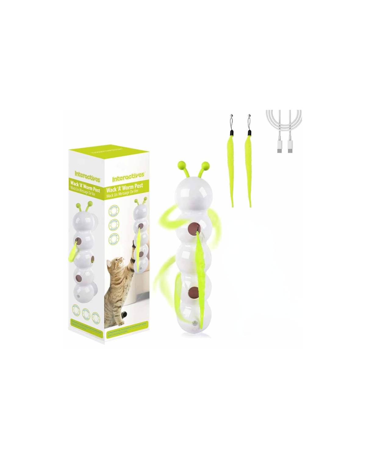 Interactive electric cat toy tower with kitten playing