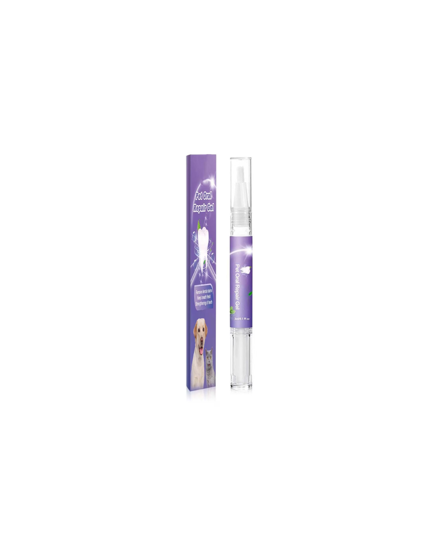 Pet dental cleaning and whitening gel pen with box