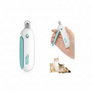 Gravity pet nail clipper with adjustable depth and safety lock