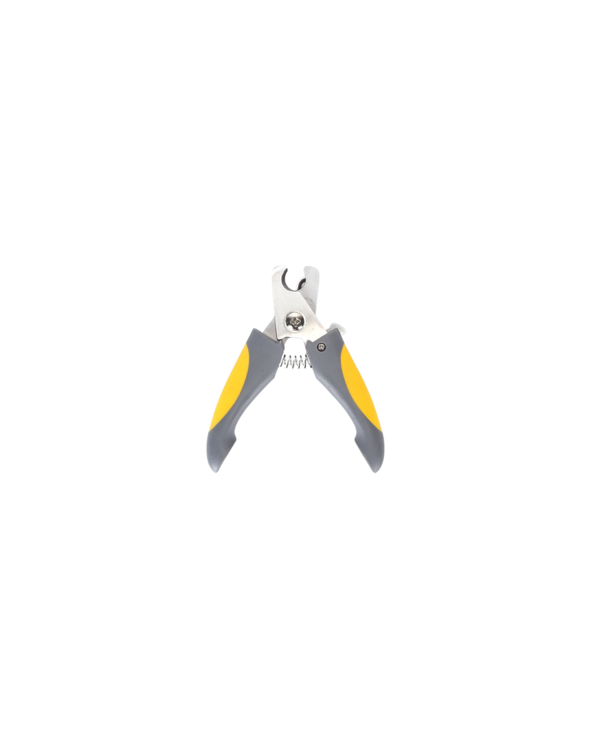 Stainless steel pet nail clipper with non-slip grip