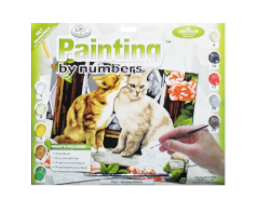 Kissing Kittens Painting by Numbers