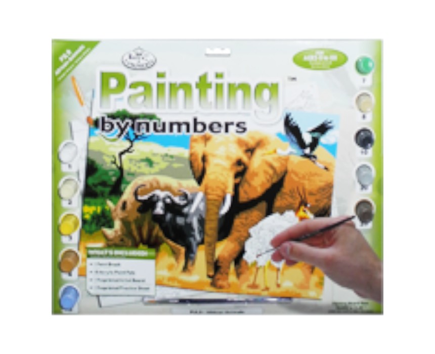 African Animals Painting by Numbers