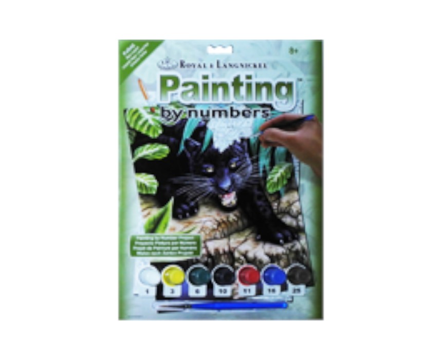 Black Leopard Painting by Numbers