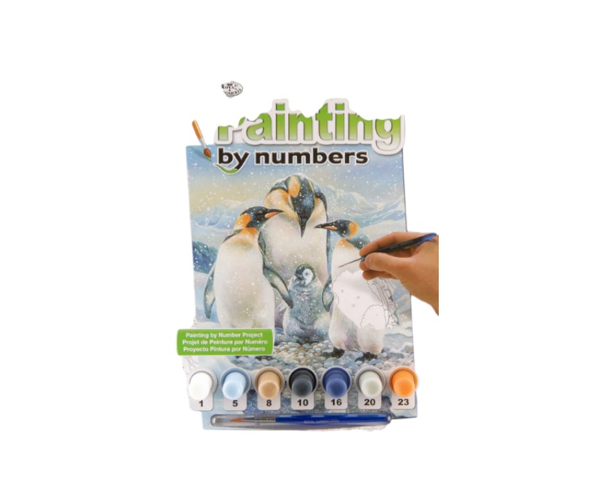Penguin Family Painting by Numbers