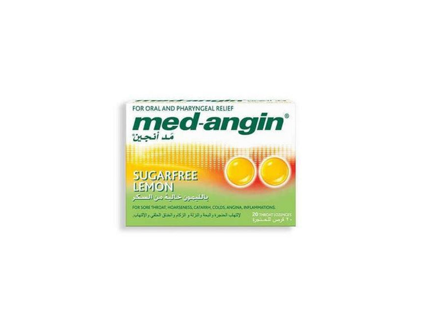 Med Angin Sugar Free Lemon Lozenge 20 Pieces