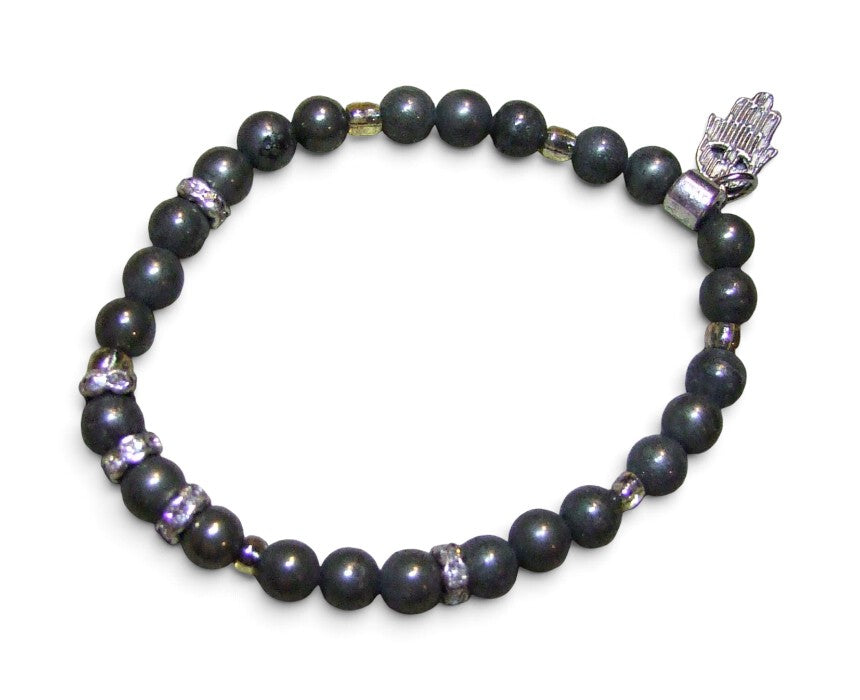 Natural 6mm Pyrite Bead Bracelet