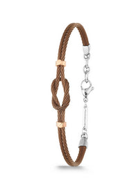 Polo Exchange Stainless Steel Bracelet Brown