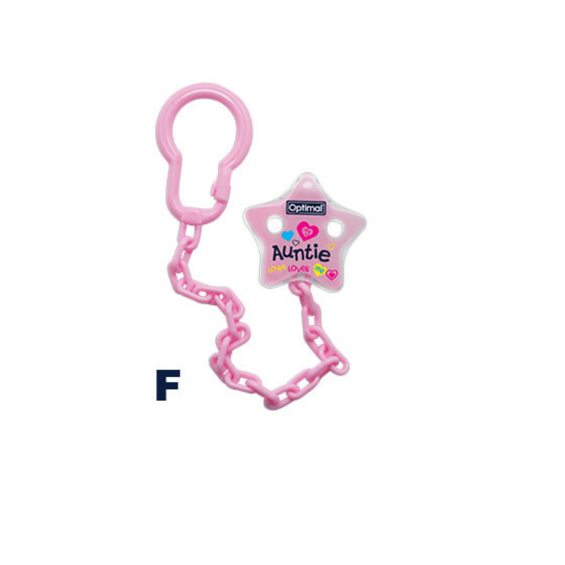 Optimal Pacifier Holder With Plastic Clip