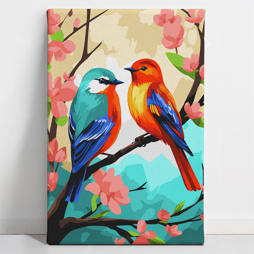 Vivid Birds Perch Paint By Numbers Kit