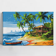Rest House by the Beach Paint By Numbers Kit