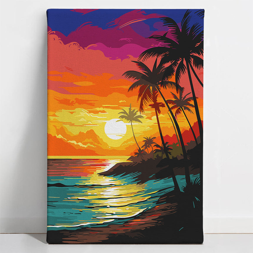 Tropical Sunset Paint By Numbers Kit