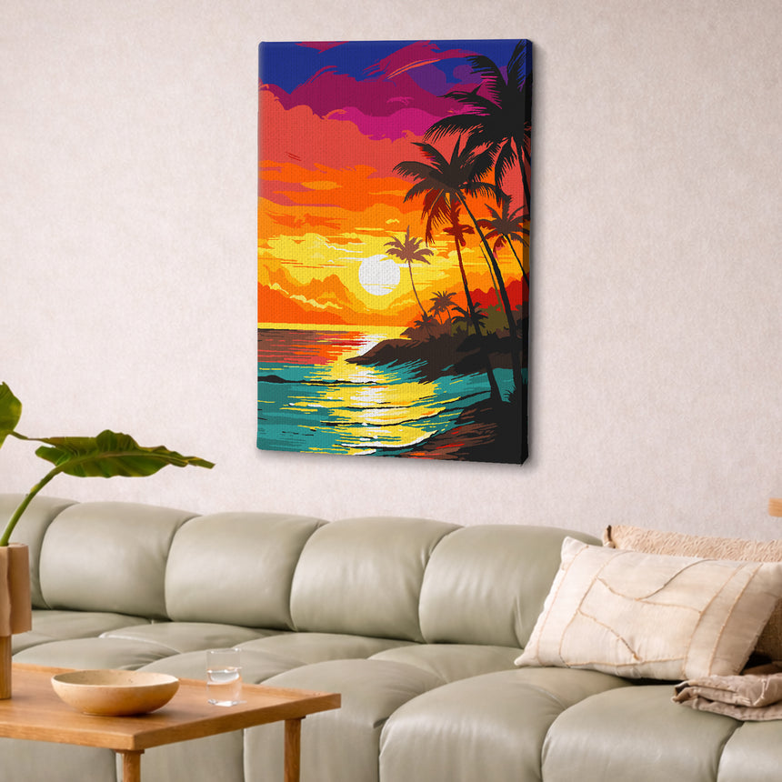 Tropical Sunset Paint By Numbers Kit