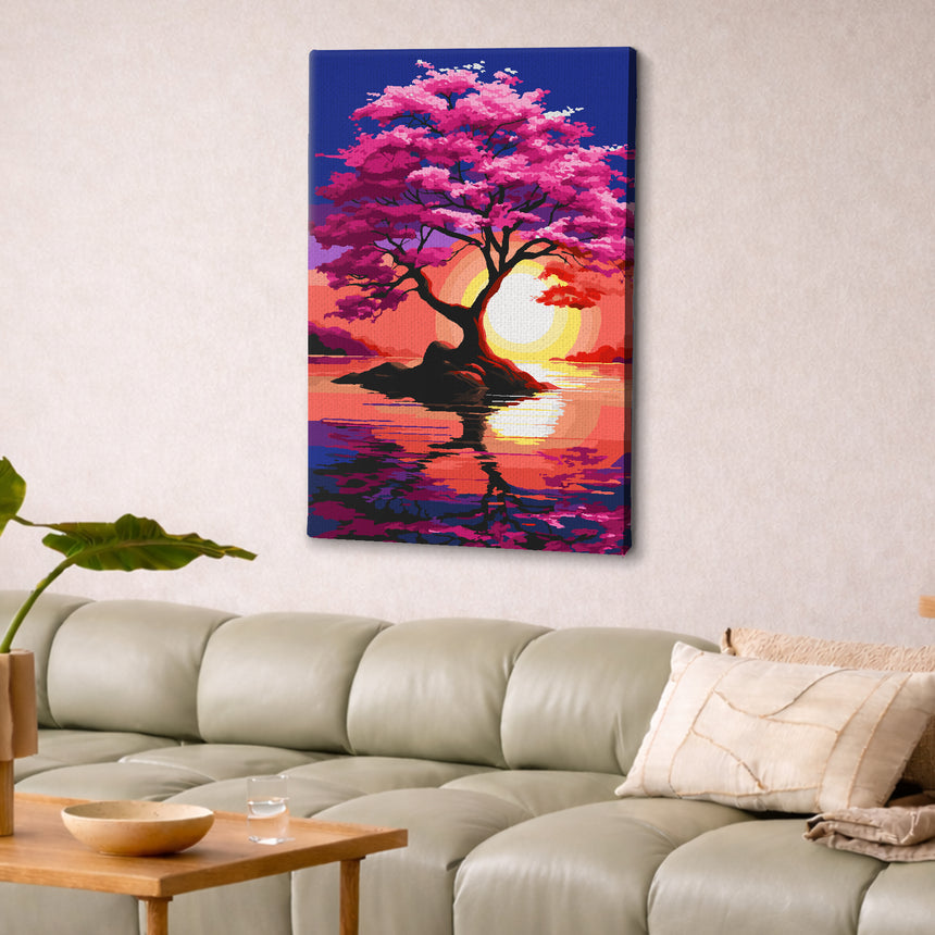 Pink Horizon Sunset Paint By Numbers Kit